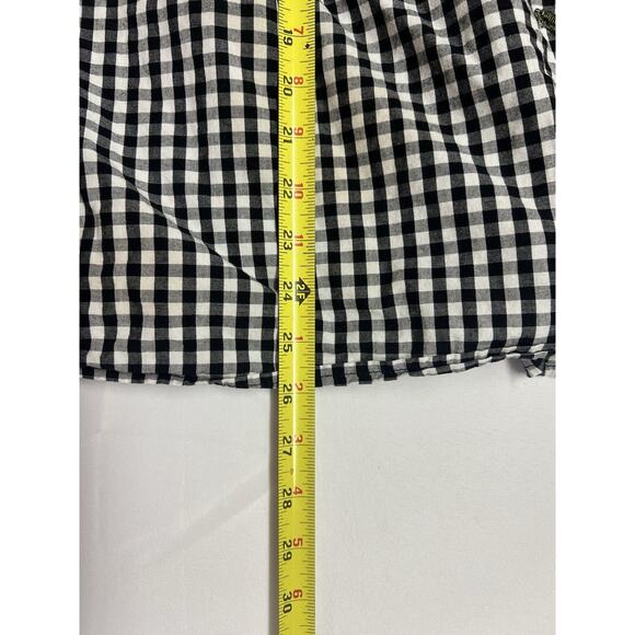 No Comment Womens Top XL Gingham Off The Shoulder Floral Peasant Cottagecore - Picture 8 of 8